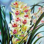 Tableau Flowers N° 44 - Antonina Levskaya - Huile sur Toile - PixCarre.com