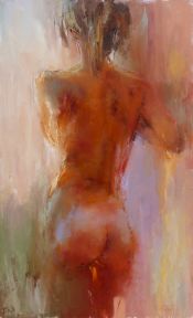 Painting - At the window - Nelina Trubach-Moshnikova